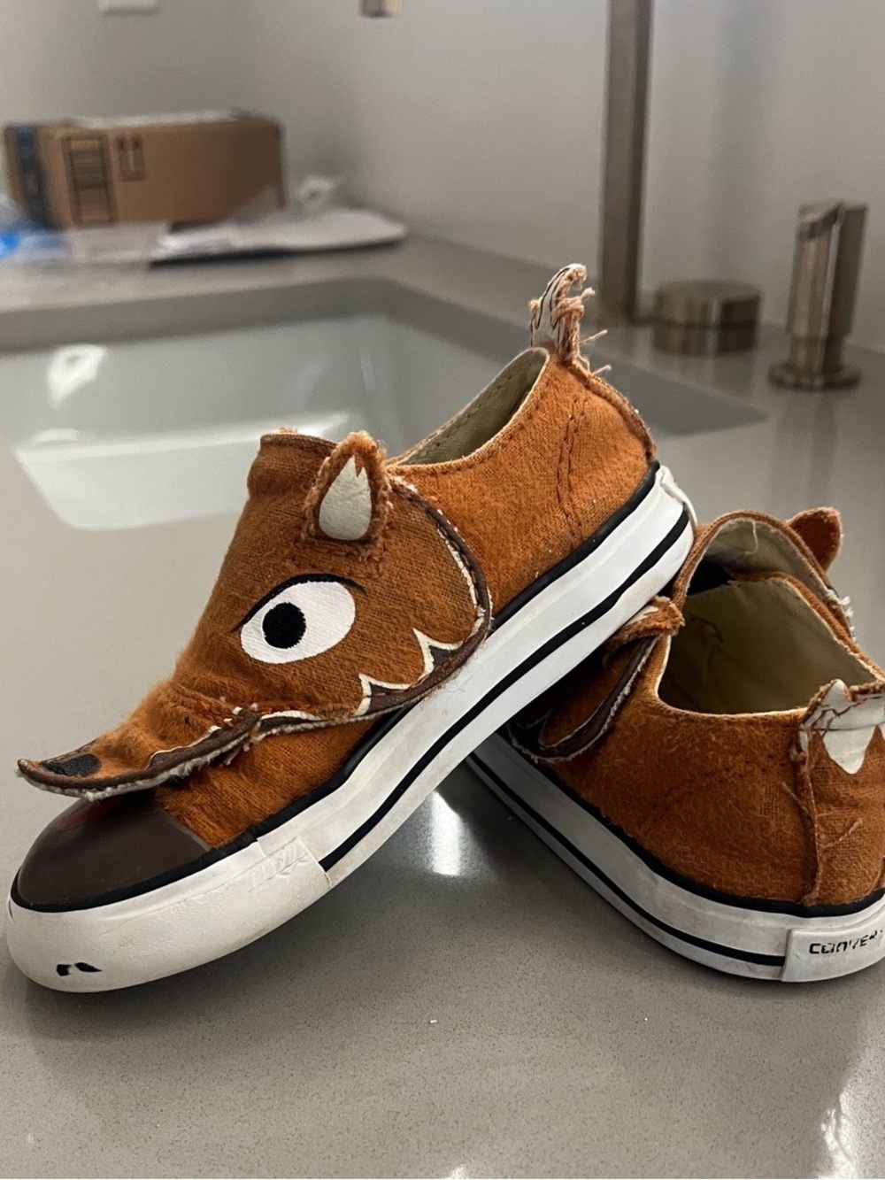 Converse Toddler Brown Fox Slip-On/Velcro Sneakers